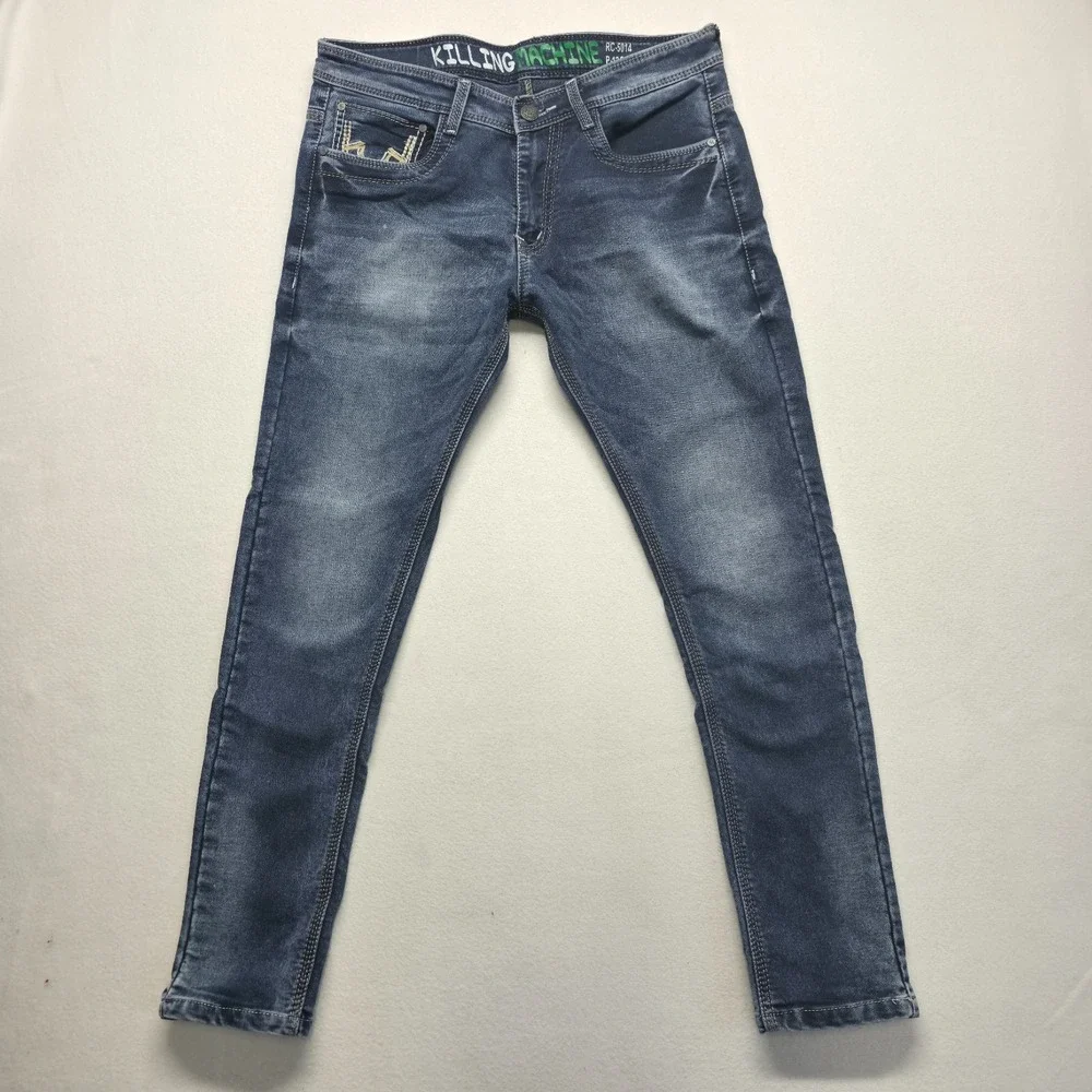 Killing Machine Men's Low-Rise Skinny Denim Blue Jeans Size 33X29.5